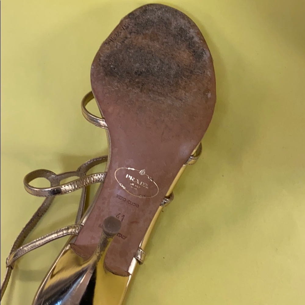 Prada gold sandal Size 11 - Picture 4 of 4